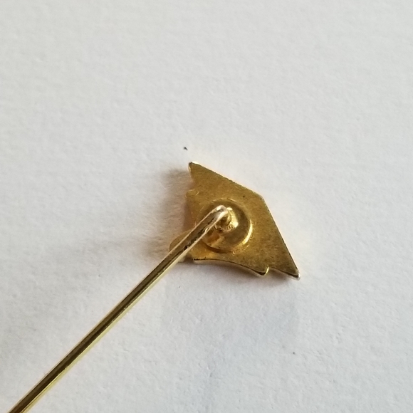 Jewelry Graduation Cap Stickpin Stick Pin Lapel Gold Tone Black Hat